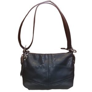 b. makowsky  Black Snakeskin Cross body Bag